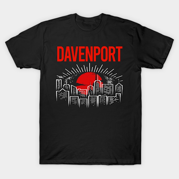 Red Moon Dearborn Heights T-Shirt by flaskoverhand